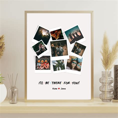 Best Friend Photo Collage Canva Template Bff Photo Gift Bff Etsy