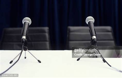 microphone table stock  high res pictures  images