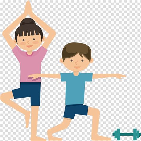 Free Download Animated Man And Woman Illustration Physical Exercise