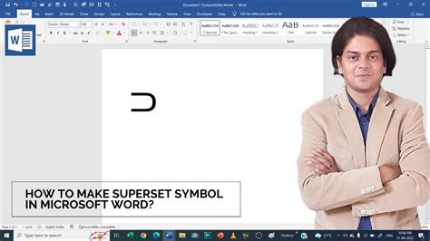 How To Make Superset Symbol In Microsoft Word Youtube