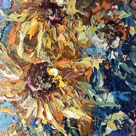 Sunflowers original oil painting Shop Ka gan art Wall Décor Pinkoi