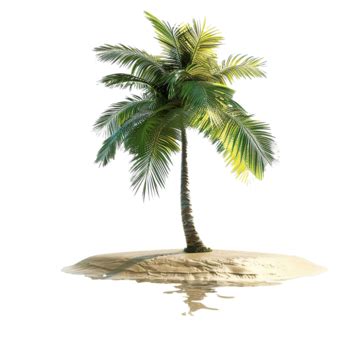 Palm Tree Oasis On A Tropical Island Palm Tree Island Tropical PNG