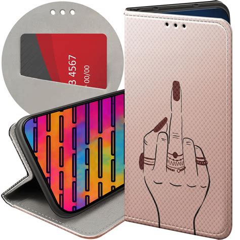 Etui Z Klapką Do Xiaomi Poco C40 Wzory Fuck You Fuck Off Futerał