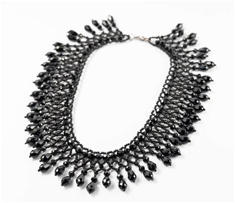 premium photo handmade colorful bead necklace closeup isolated