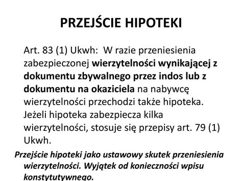 Zmiana Wierzyciela Hipotecznego Ppt Pobierz