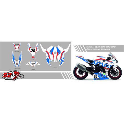 Custom Racing Decals Set For Suzuki GSX R1000 Fitted With S2 S Fairing Set