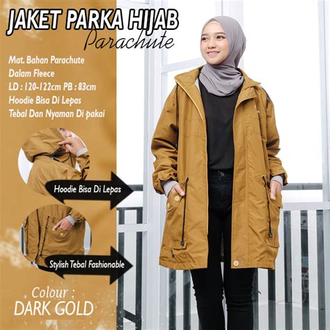 Jual Jnjfashion Id Jacket Premium Wanita Parka Hijab Parachute Tebal