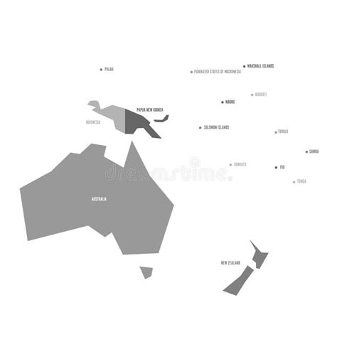 Mapa Pol Tico Infographical Muito Simplificado De Austr Lia E De