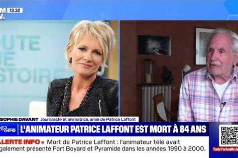 Mort De Patrice Laffont Je Suis Choquée Sophie Davant Appren