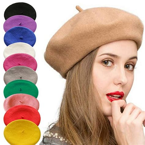 Cheers Us Wool Beret Hat French Style Beanie Hats Fashion Ladies Beret