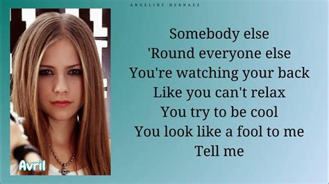 Avril Lavigne Complicated Lyric Video Youtube