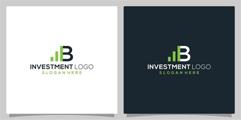 Initial letter B logo design template with investment chart logo ...
