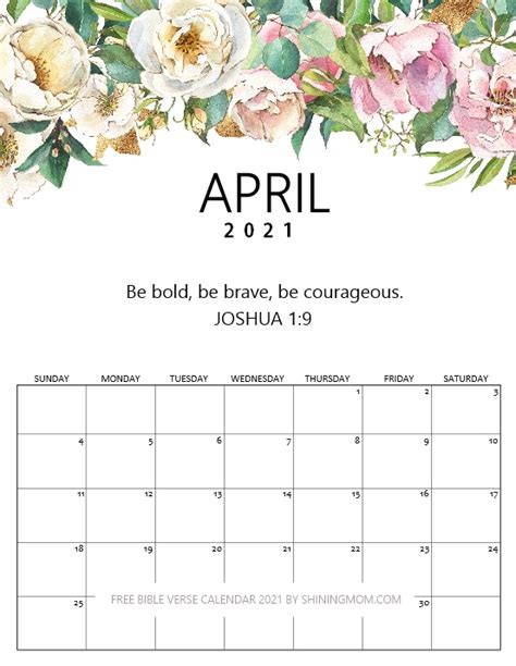 Free Bible Verse Calendar 2021 To Inspire You