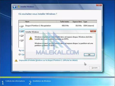 Impossible D Installer Windows Sur Le Lecteur Partition Malekal