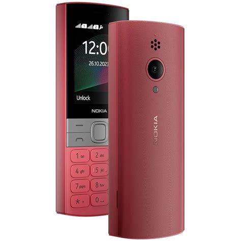 هاتف نوكيا 150 بشريحتين اتصال، شبكة الجيل الثاني 2g لون احمر مفرحكو