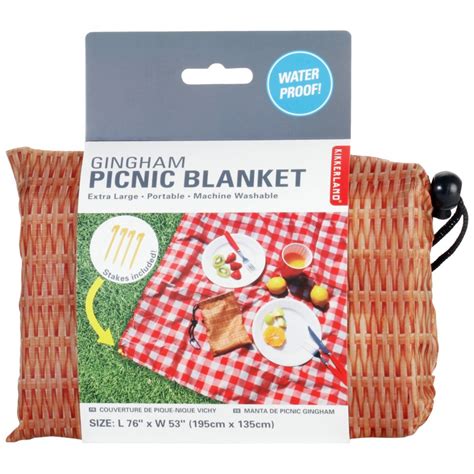 Kikkerland Gingham Picnic Blanket 195x135cm