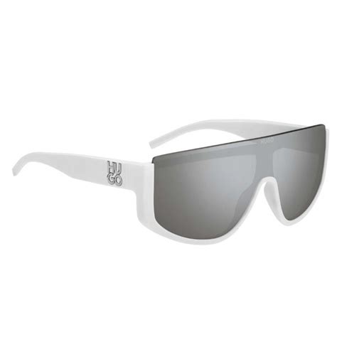 Gafas De Sol Hugo Boss HG1283 VK6 T4 Montura Blanca Lente Plata Espejo