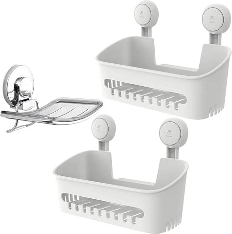 Amazon Leverloc Shower Caddy Suction Cup Pack Of And Shower Soap