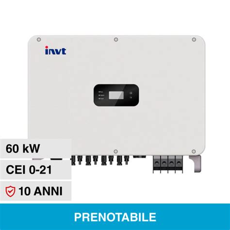 VT 61060 Inverter 60kW Trifase Pannelli Fotovoltaici V Tac