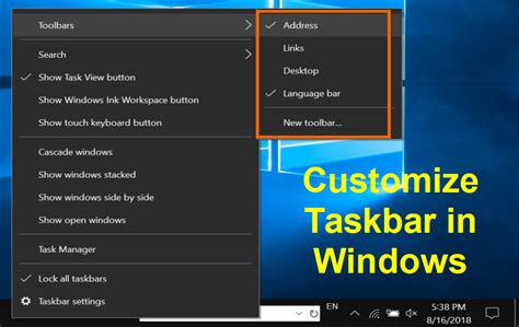 15 Tips to Customize Taskbar in Windows 10 – WebNots