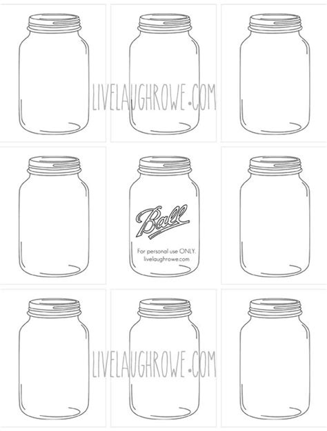 Printable Mason Jar Template Printable Word Searches