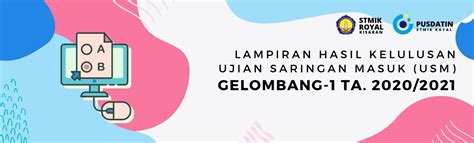 Lampiran Hasil Kelulusan Ujian Saringan Masuk Usm Gelombang 1