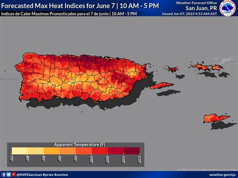 NWS San Juan On Twitter 2 2 The Highest Heat Indices Are Once Again