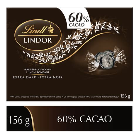 Lindt Lindor 60 Cacao Dark Chocolate Truffles Box 156g Lindt Chocolate Canada