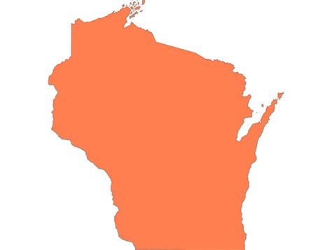 Wisconsin State Outline Svg And Png Download