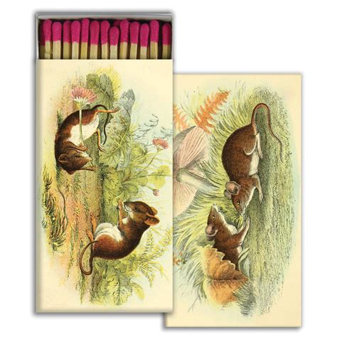 Field Mice Matches Candlestock