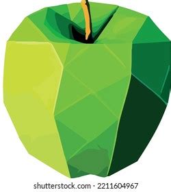 Polygon Apple Low Poly Apple Stock Vector Royalty Free