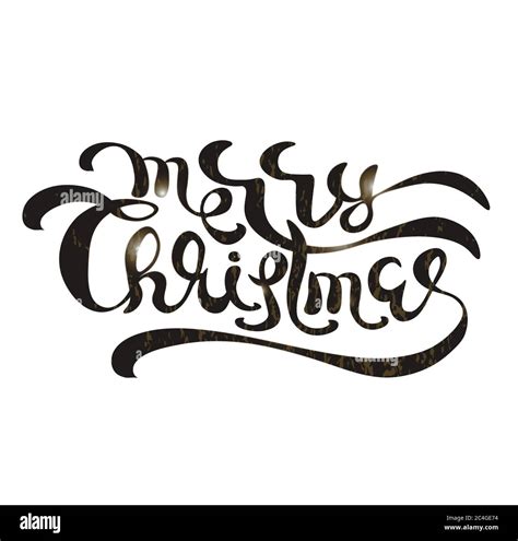 Merry Christmas Text Calligraphic Lettering Design Card Template Stock Vector Image And Art Alamy