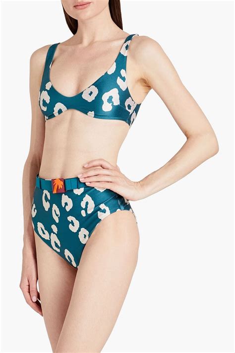 Zimmermann Leopard Print Triangle Bikini Top The Outnet