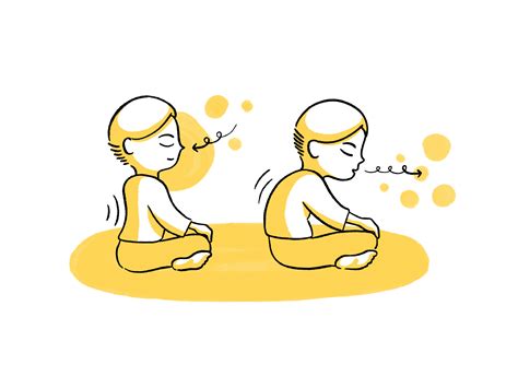 Relaxing Deep Breaths Clipart Collection Serene And Calming Illustrations