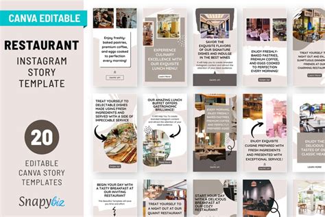 Restaurant Instagram Story Template Food Branding