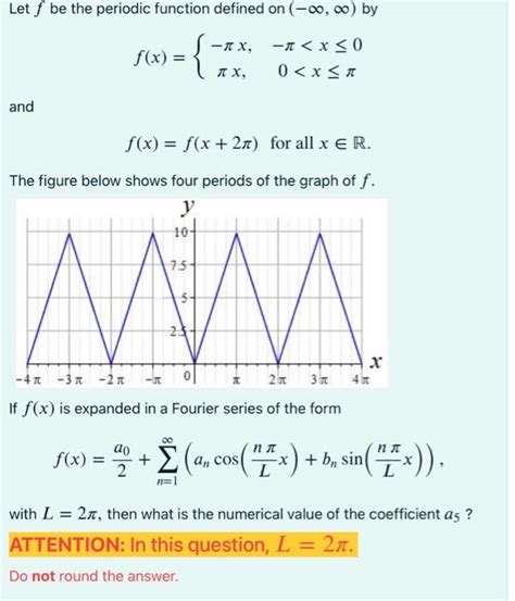 Solved Let F Be The Periodic Function Defined On 0 00 By