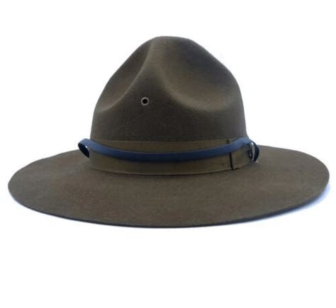 Military Campaign Hat Drill Sergeant Instructor Hat Mountie Ranger Hat 100 Wool Ebay