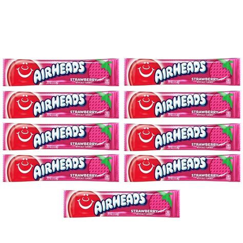 Airheads Candy Individually Wrapped Bars Strawberry 055 Oz Sandyswim