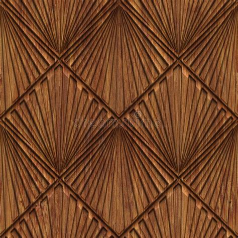 Carved Wood Seamless Texture Vector Illustration Seamless Textures