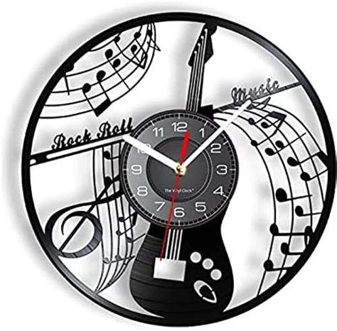 Reloj De Pared Relojes De Cocina Violín Música Disco De Vinilo Reloj De