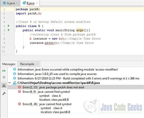 Access Modifiers In Java Example Java Code Geeks