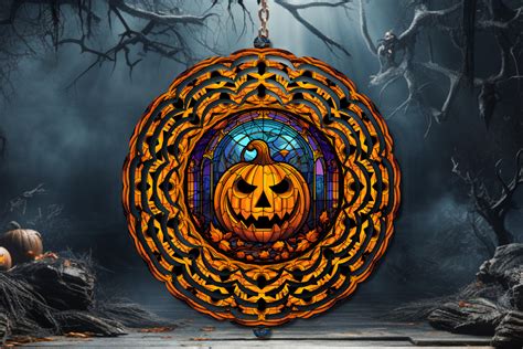 Halloween Jack O Lantern Wind Spinner Graphic By Tcsp Designs