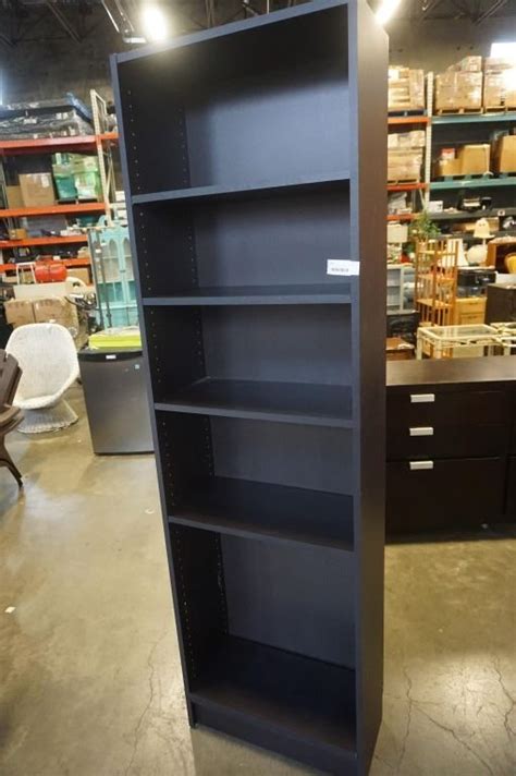 Espresso Bookshelf 80 Inches Tall X 2 Foot Wide Big Valley Auction