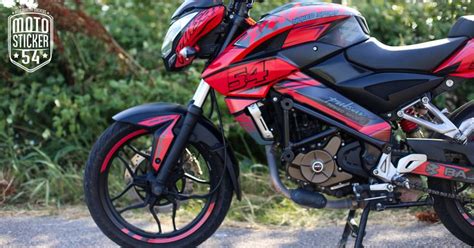 Bajaj Pulsar Ns200 Special Design Red Sticker Kit Motorcycle