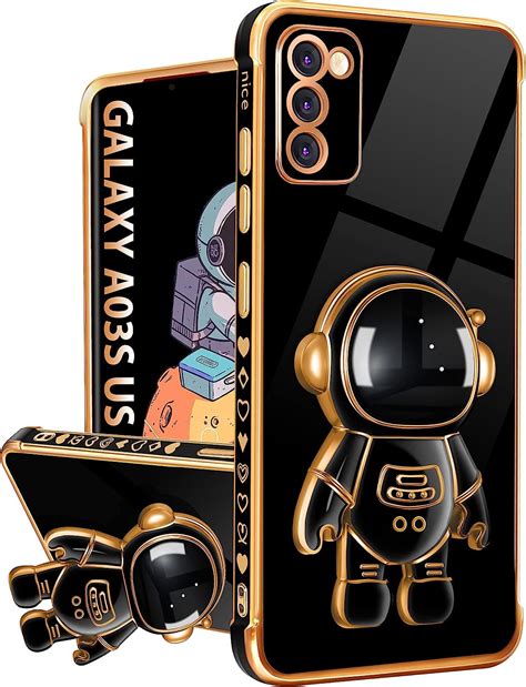 For Samsung Galaxy A03s Case With Astronaut Stand Women Girls Galaxy