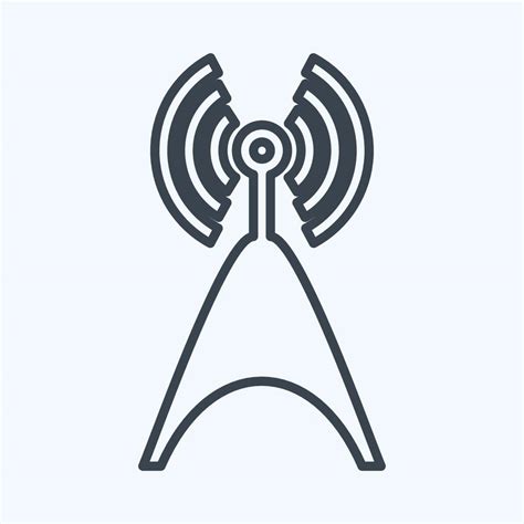 Icon Telecom Tower Line Style Simple Illustration Editable Stroke