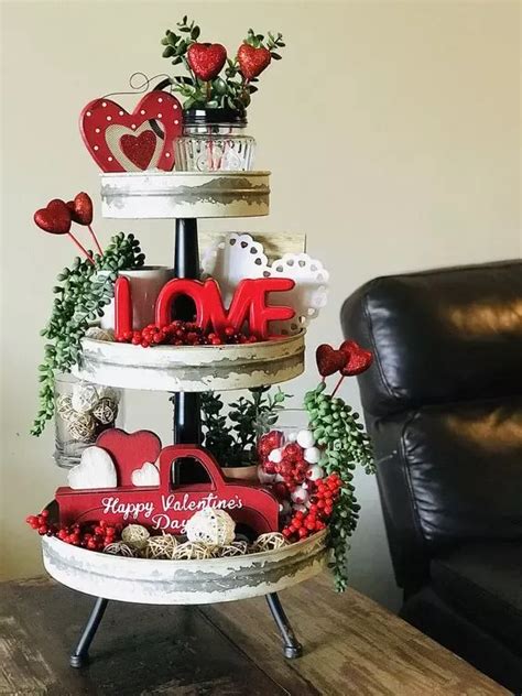 Adorable Valentines Tiered Tray Ideas That Show The Love Diy