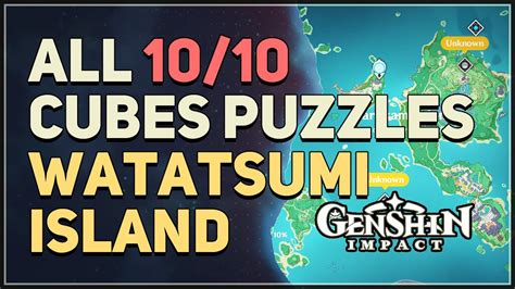 All Cubes Puzzles Watatsumi Island Genshin Impact Youtube