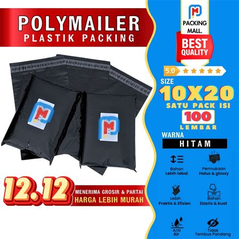 Jual Plastik Packing Hitam Glossy X Cm Plastik Packing Plastik