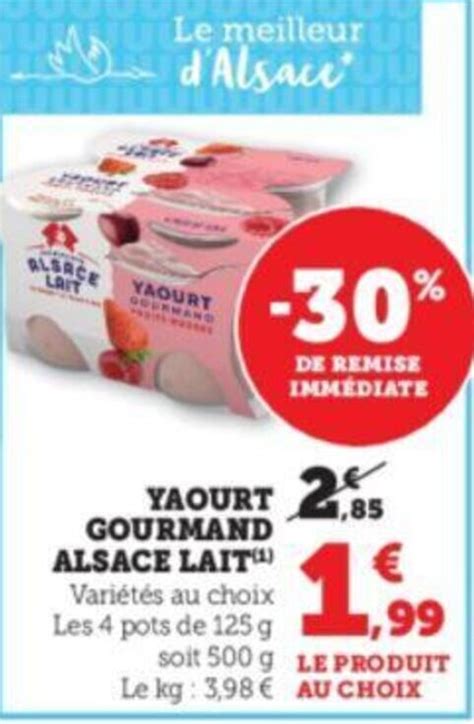 Promo Yaourt Gourmand Alsace Lait Chez Super U